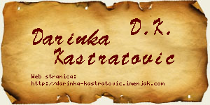 Darinka Kastratović vizit kartica